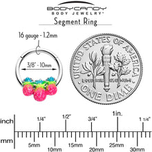 Load image into Gallery viewer, 16G 3/8 Hot Tropical Pineapples Hinged Segment Ring