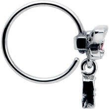 Load image into Gallery viewer, 20G 5/16 Pink Gem Swank Dragonfly Dangle Nose Hoop