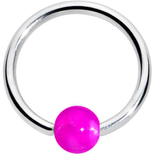 Load image into Gallery viewer, 16G 3/8 Simple Opaque Purple Ball BCR Captive Bead Ring