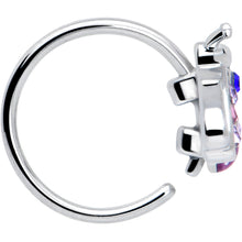 Load image into Gallery viewer, 20G 5/16 Pink Blue Gem Beautiful Insect Nose Hoop