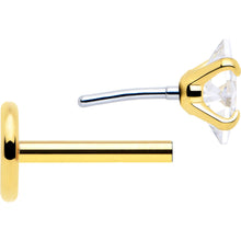 Load image into Gallery viewer, 3mm CZ Star Flat Back Stud Earrings - 1 Pair