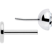 Load image into Gallery viewer, 4mm CZ Gem Round Flat Back Stud Earrings - 1 Pair