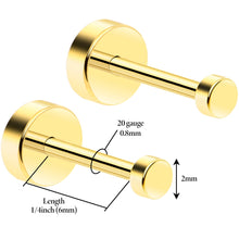 Load image into Gallery viewer, 14k Yellow Gold Plated 4mm Circle Flat Back Stud Earrings - 1 Pair