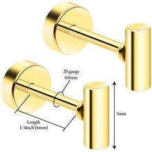 Load image into Gallery viewer, 14k Yellow Gold Plated Straight Barbell Ball Flat Back Stud Earrings - 1 Pair