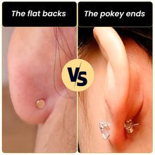 Load image into Gallery viewer, 14k Yellow Gold Plated 2mm CZ Flat Back Stud Earrings - 1 Pair