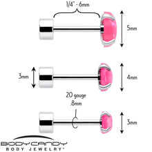 Load image into Gallery viewer, Pink Synthetic Opal Flat Back Stud Earrings - 3 Pairs
