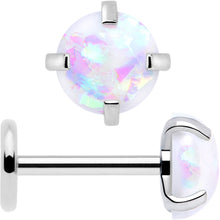 Load image into Gallery viewer, 4mm Synthetic Opal Threadless Flat Back Earrings