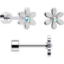 Load image into Gallery viewer, 20G Pink Aurora Gem Star Heart Flower Flatback Earring Set of 6