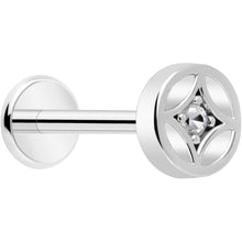 Load image into Gallery viewer, 18G 5/16 CZ Gem Star Threadless Push In Labret Monroe Tragus