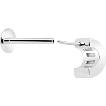 Load image into Gallery viewer, 18G 5/16 CZ Gem Horseshoe Threadless Push In Labret Monroe Tragus