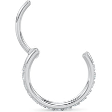 Load image into Gallery viewer, Micro Gem Titanium Hinged Nose Hoop