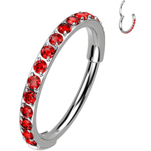Load image into Gallery viewer, 18G Micro Gem Titanium Hinged Nose Hoop