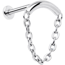 Load image into Gallery viewer, 18G 5/16 Titanium Threadless Chain Dangle Hidden Helix Earring