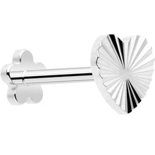 Load image into Gallery viewer, 18G Titanium Flat Back Earring Threadless Reversible Heart