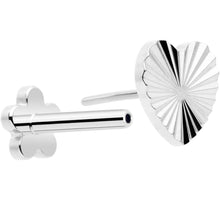 Load image into Gallery viewer, 18G Titanium Flat Back Earring Threadless Reversible Heart