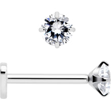 Load image into Gallery viewer, 18G 5/16 CZ Implant Grade Titanium Reversible Threadless Flatback