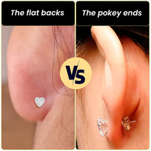 Load image into Gallery viewer, 18G 5/16 CZ Implant Grade Titanium Reversible Threadless Flatback