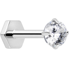 Load image into Gallery viewer, 18G 5/16 CZ Implant Grade Titanium Reversible Threadless Flatback
