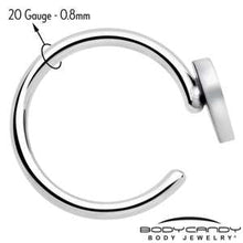 Load image into Gallery viewer, 20G Implant Grade Titanium Heart Open Hoop Earrings