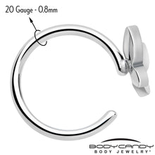 Load image into Gallery viewer, 20G Implant Grade Titanium Butterfly Open Hoop Earrings
