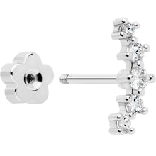Load image into Gallery viewer, 20G CZ Gem Ball Arch Butterfly Reversible Flower Flat Back Earring Set of 6