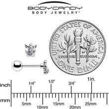 Load image into Gallery viewer, 16G 1/4 Clear CZ Gem Fabulous Angel Cartilage Tragus Earring