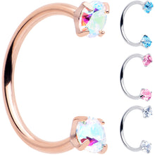 Load image into Gallery viewer, Double Gem Horseshoe Nose Ring Kit with Ball Grabber