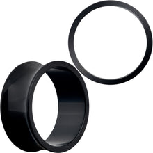 Load image into Gallery viewer, Black Hand Polished Double Flare Tunnel Plug Set 6mm to 25mm