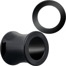 Load image into Gallery viewer, Black Hand Polished Double Flare Tunnel Plug Set 6mm to 25mm