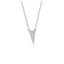 Load image into Gallery viewer, Diamond Inverted Triangle Pendant in 14k White Gold