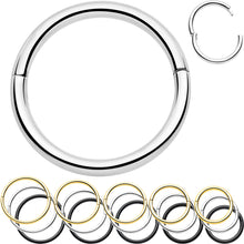Load image into Gallery viewer, 20G Implant Grade Titanium Half Closure Hinged Segment Ring