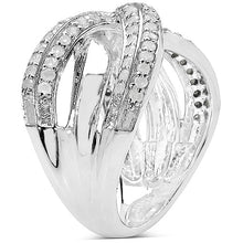 Load image into Gallery viewer, 0.55 Carat Genuine White Diamond .925 Sterling Silver Ring