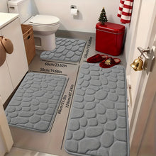 Load image into Gallery viewer, Ultra-Soft Memory Foam Bath Mat – Non-Slip, Absorbent (Gray Hexagon)