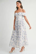 Load image into Gallery viewer, Floral Printed Off Shoulder Maxi Dress β Chic Off Shoulder Maxi Dress, Vibrant Floral Print, Beach Vacation Dress, Casual Summer Maxi Dress