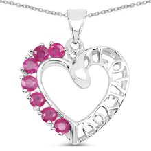 Load image into Gallery viewer, 0.91 Carat Genuine Ruby .925 Sterling Silver Pendant