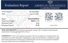Load image into Gallery viewer, AGS Certified 14K White Gold 1.0 cttw 4-Prong Set Brilliant Round-Cut Solitaire Diamond Push Back Stud Earrings (F-G Color, I1-I2 Clarity)