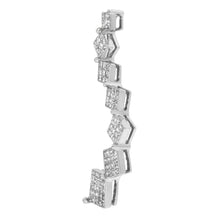 Load image into Gallery viewer, 10K White Gold 1 cttw Diamond Snake Curved Pendant Necklace (H-I, I1-I2)