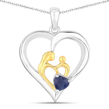 Load image into Gallery viewer, 0.50 Carat Genuine Blue Sapphire .925 Sterling Silver Pendant