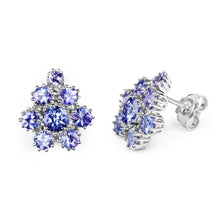 Load image into Gallery viewer, 4.26 Carat Genuine Tanzanite .925 Sterling Silver Earrings