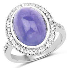 Load image into Gallery viewer, 8.26 Carat Genuine Tanzanite & White Topaz .925 Sterling Silver Ring