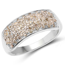 Load image into Gallery viewer, 0.42 Carat Genuine White Diamond .925 Sterling Silver Ring