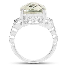 Load image into Gallery viewer, 6.74 Carat Genuine Green Amethyst .925 Sterling Silver Ring