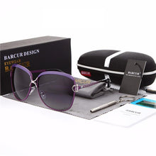 Load image into Gallery viewer, Luxury Polarized Ladies Woman Gradient Round Oversized Modern Sunglasses Brand oculos lunette de soleil femme