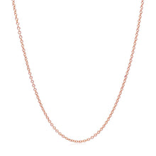 Load image into Gallery viewer, 14k Rose Gold Round Cable Link Chain (1.25 mm)