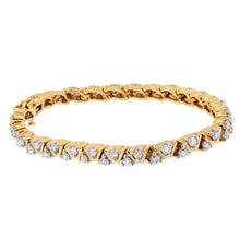 Load image into Gallery viewer, 14K Yellow Gold Round-Cut Diamond Bracelet (4.00 cttw, H-I Color, I1-I2 Clarity)