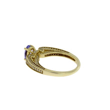 Load image into Gallery viewer, 1.45ct Tanzanite Diamond Eng Only 14KT Yellow Gold