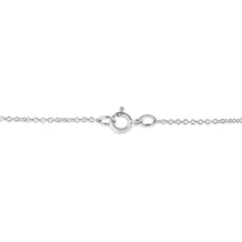 Load image into Gallery viewer, .925 Sterling Silver Prong-Set Diamond Accent Satin Finished Double Circle 18" Pendant Necklace (I-J Color, I1-I2 Clarity)