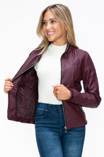 Load image into Gallery viewer, Women Warm Sleek Dual-Zipper Layered Jacket with Cozy Fuzzy Hood Urban Chic & Comfortable Jacket