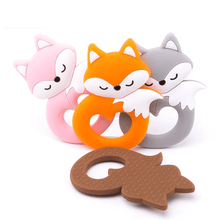 Load image into Gallery viewer, New Sets Baby Silicone Teether Rodent Silicone Animal Fox Teeth Chew Children Goods