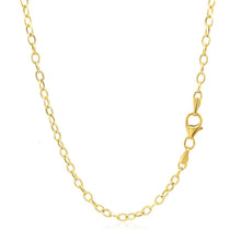 Load image into Gallery viewer, 2.5mm 14k Yellow Gold Pendant Chain with Textured Links